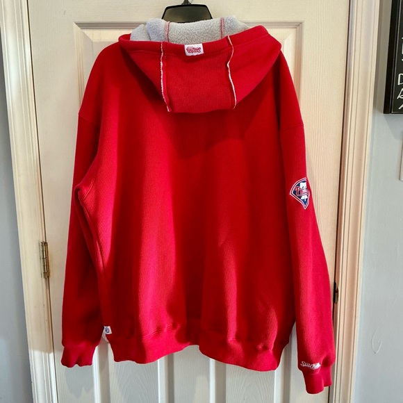 Stitches Philadelphia Phillies Fleece Lined Thermal Zip Up Hoodie Men X-Large - Picture 2 of 15